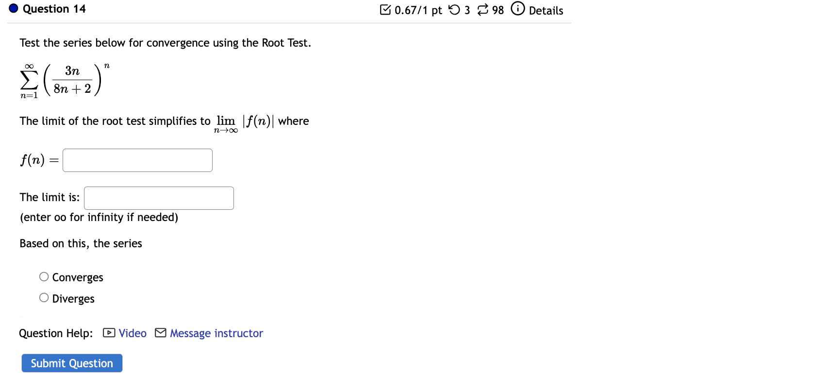 Solve . Question 10 0.33/1 pt 9 3 2 97 0 Details