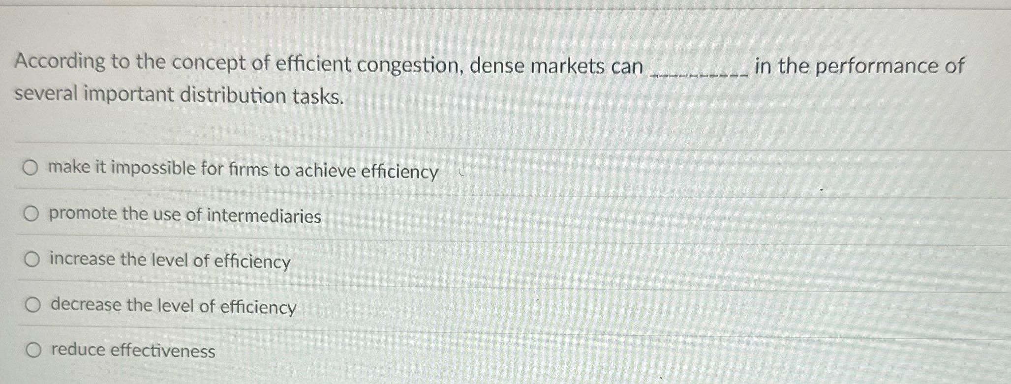 ? According to the concept of efficient