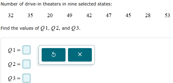 Find the values of Q1 , Q2 , and Q3 . Number of