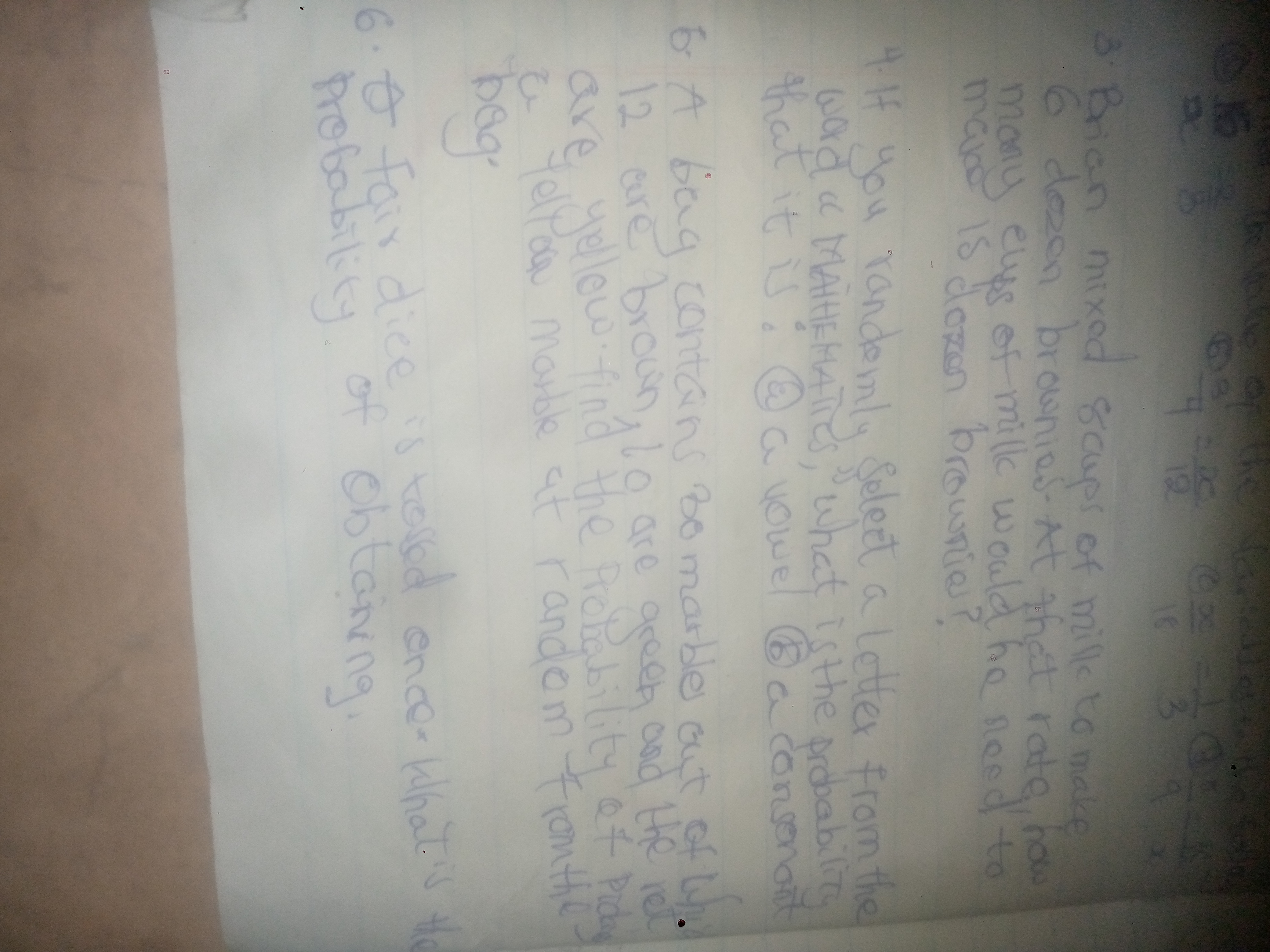 the 19 8. Brian mixed 8cups of milk to make 6