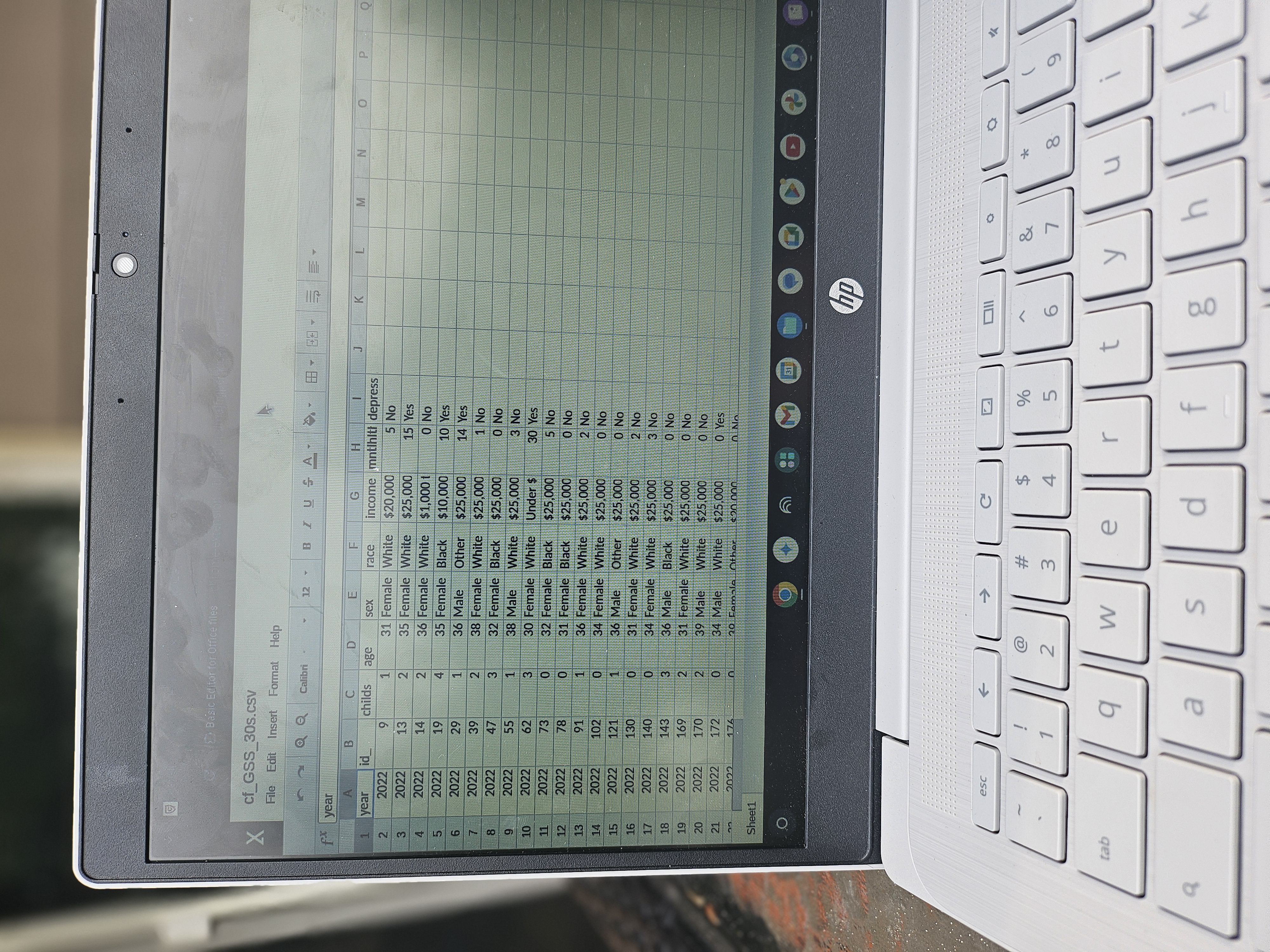 Basic Editor for Office files X cf_GSS_30s.csv