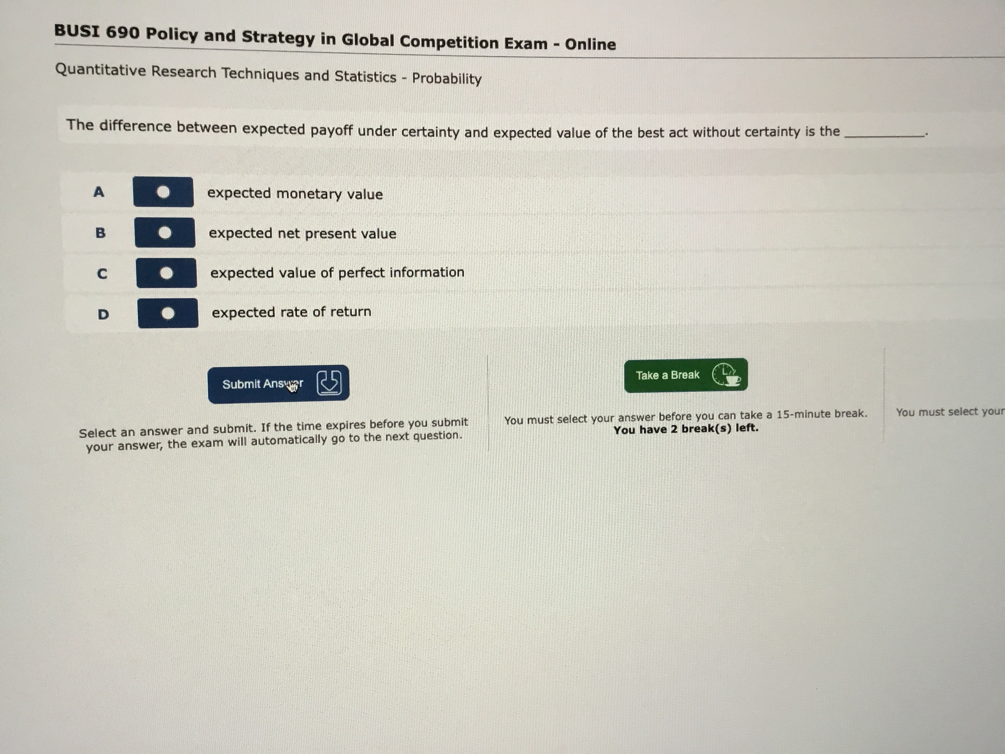 BUSI 690 Policy and Strategy in Global