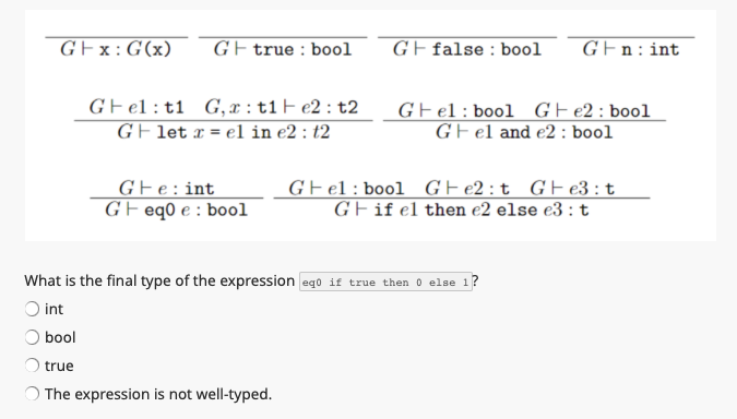 is this right? GF x : G(x) GF true : bool GF