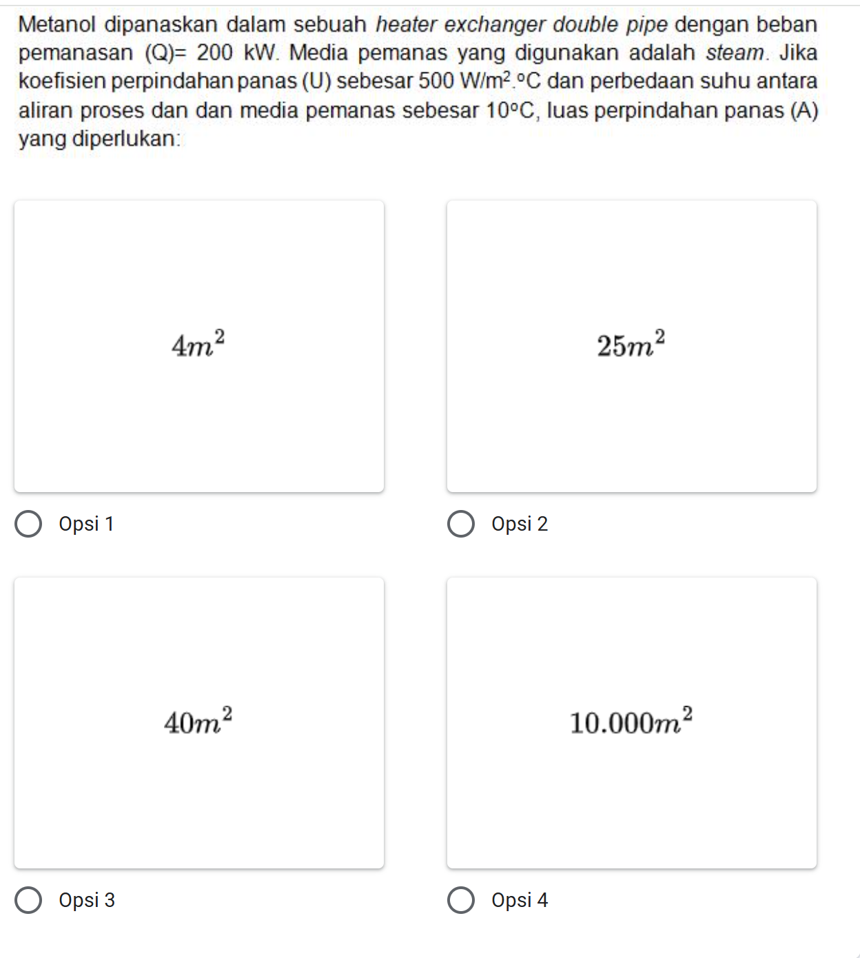 hasilnya Metanol dipanaskan dalam sebuah heater