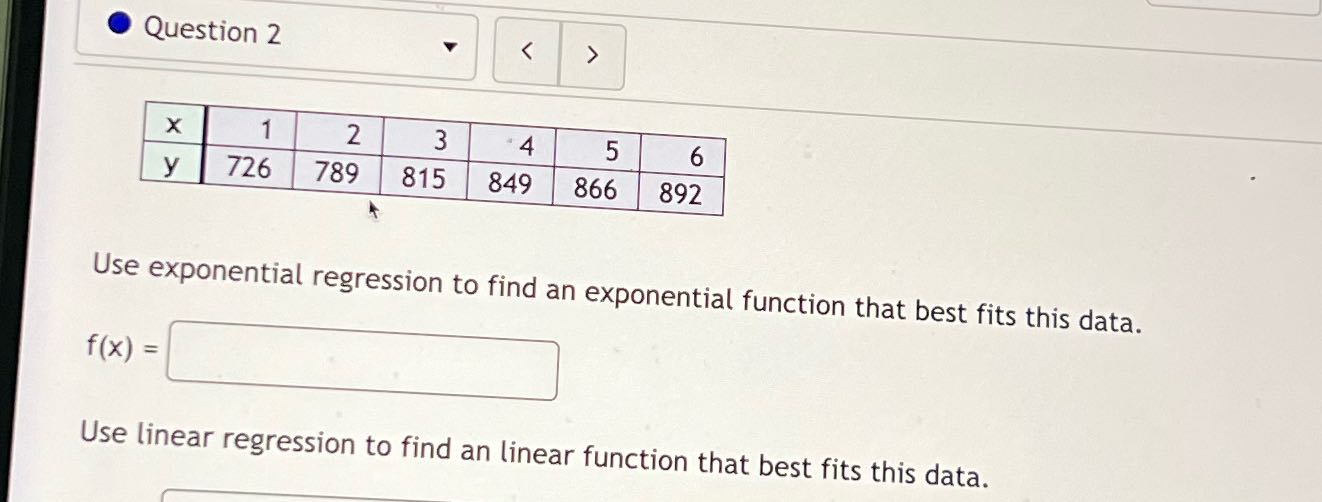 Yes exponential regression to find an exponential