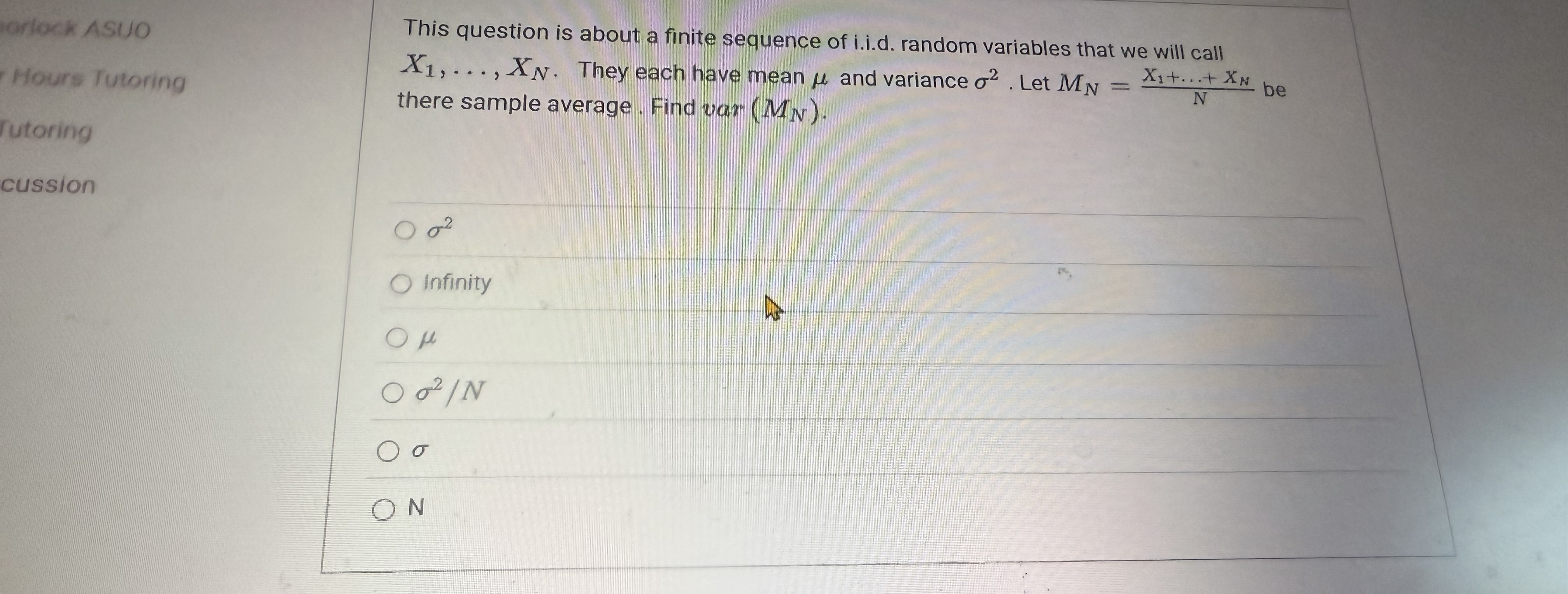 orlock ASUO This question is about a finite