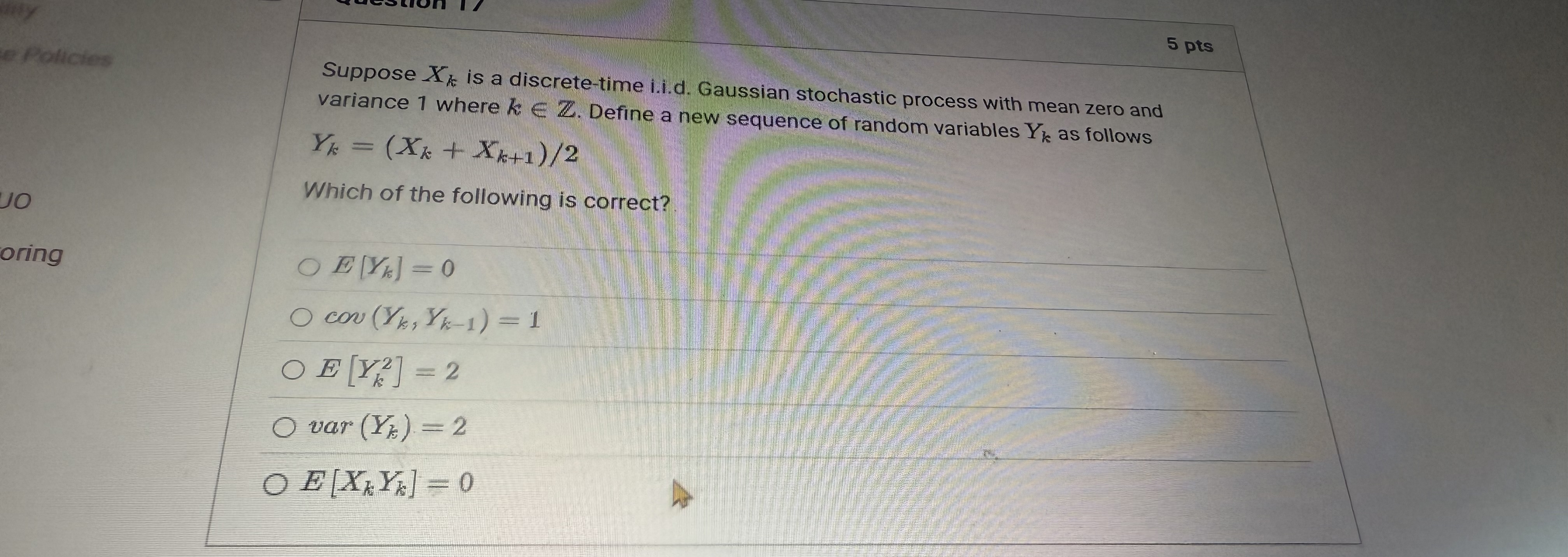 5 pts e Policies Suppose Xx is a discrete-time