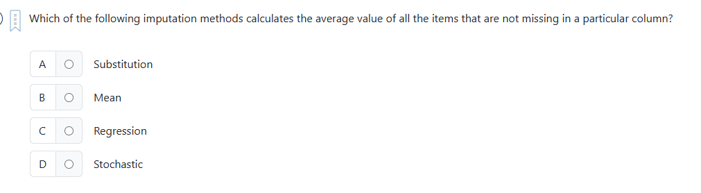? Which of the following imputation methods
