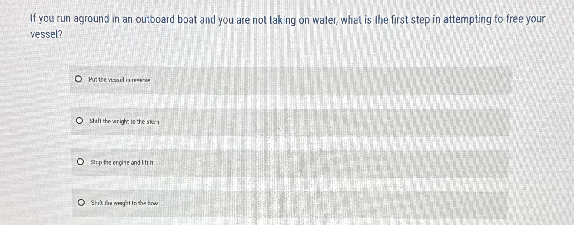Question If you run aground in an outboard boat