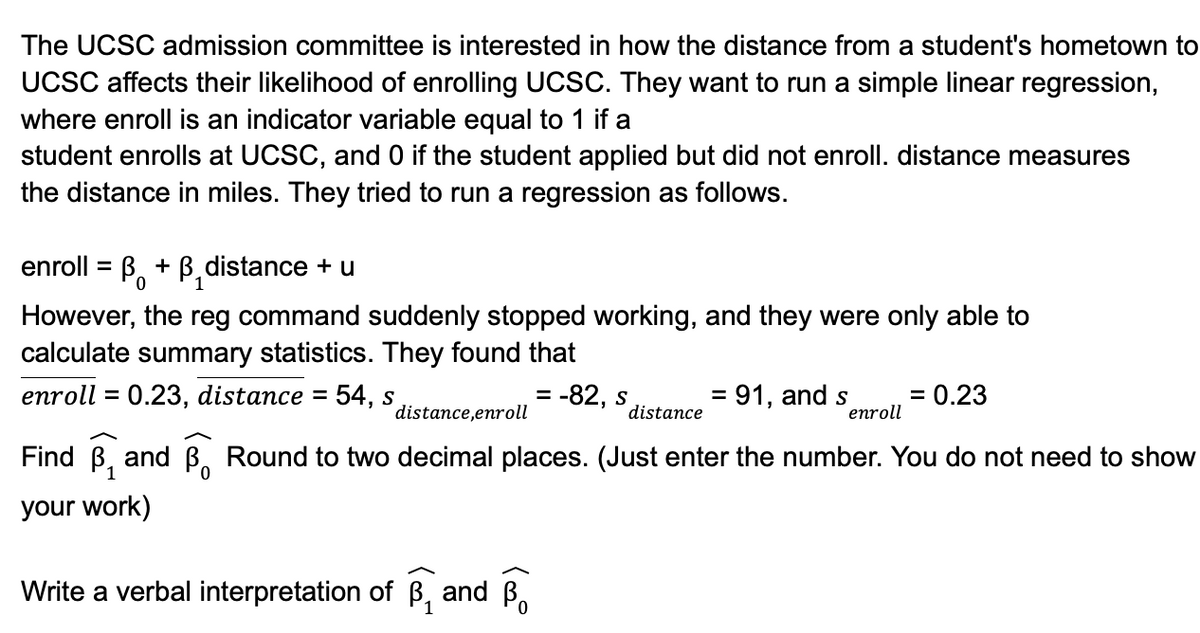 The UCSC admission committee is interested in how