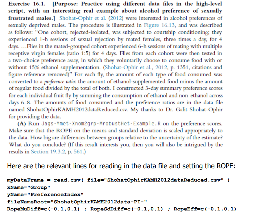 All must be done using R Complete these codes to