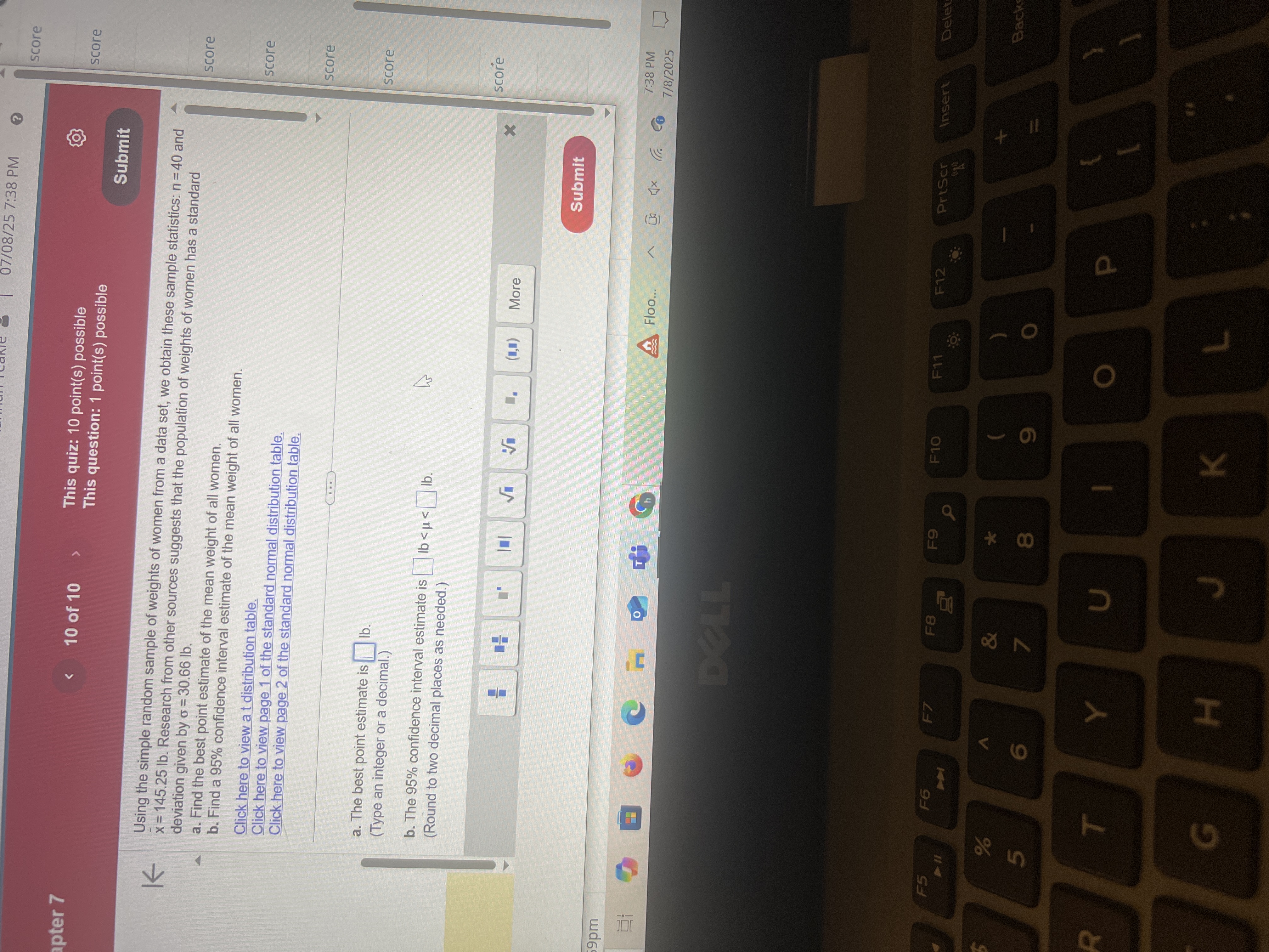 07/08/25 7:38 PM ? score pter 7 10 of 10 This