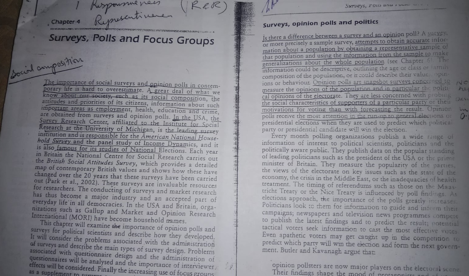 Surveys, Polls and Focus Groups from the census