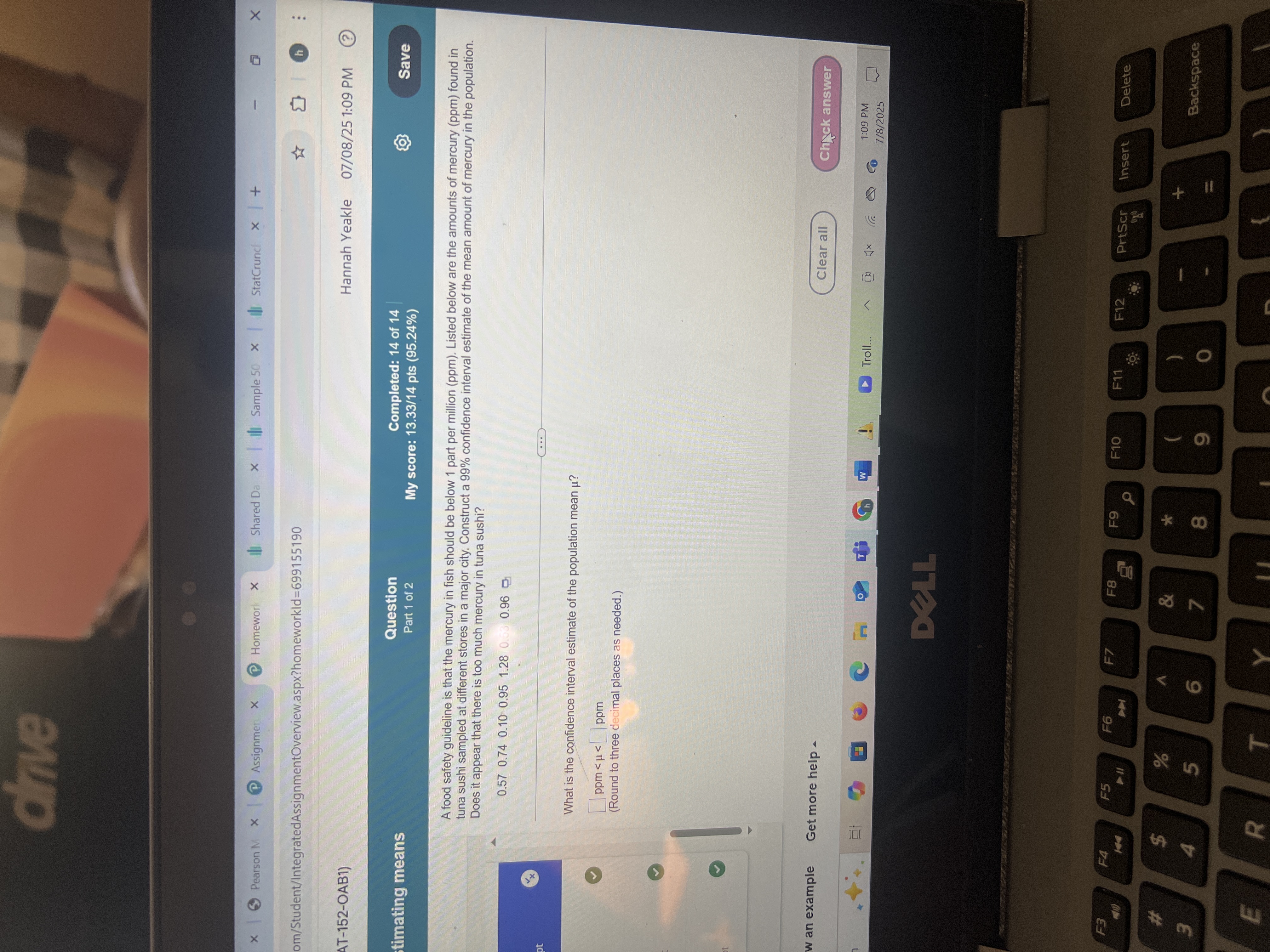 drive X x |Pearson M X Assignmer X Homework X
