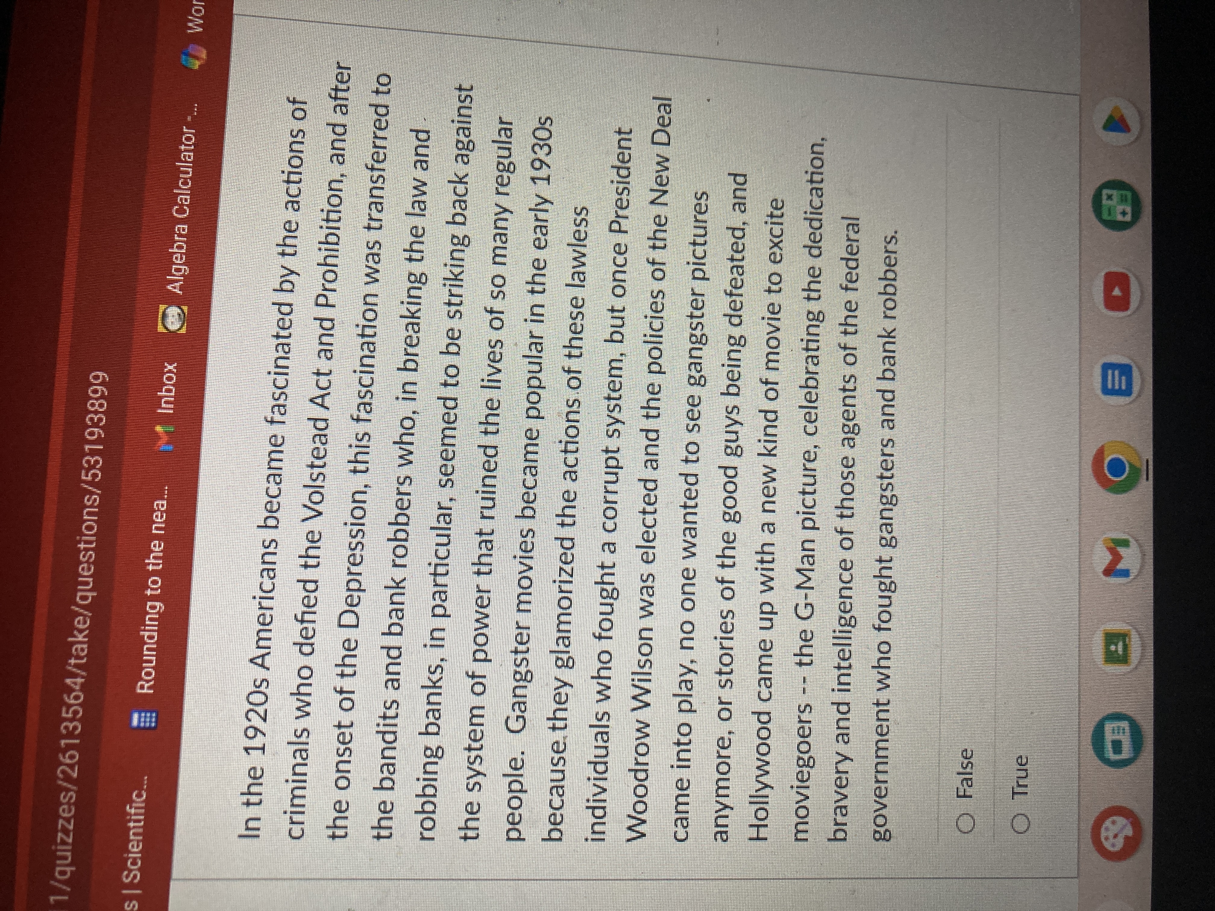 State the correct answer