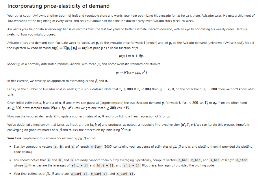 Incorporating price-elasticity of demand Your