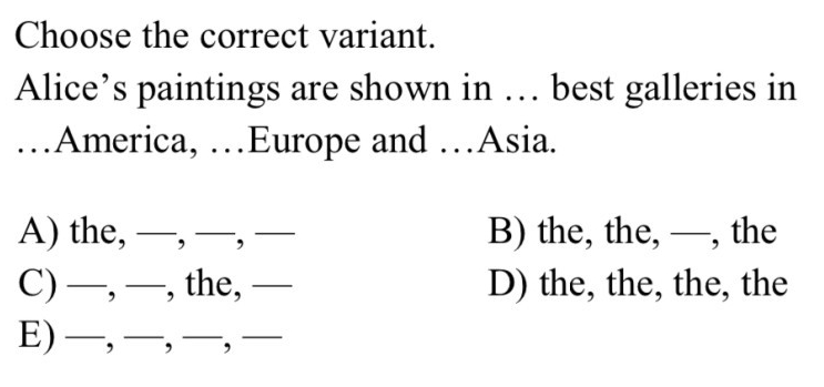 Choose the correct variant. Choose the correct