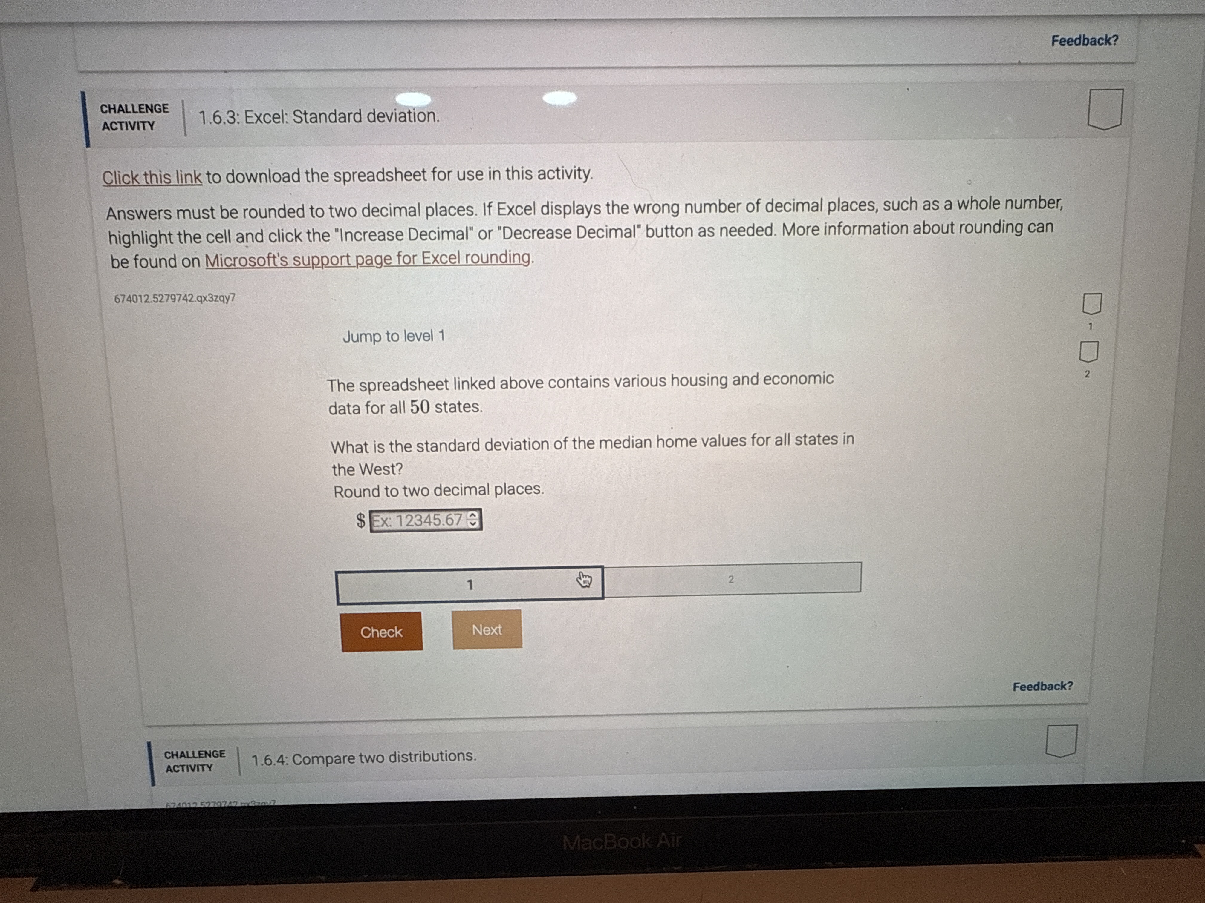 dthe spreadsheet for use in this activity. nded