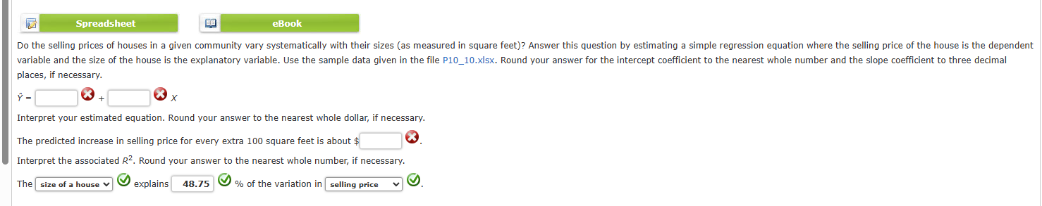 Do the selling prices of houses in a given