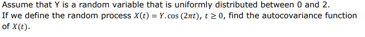 Assume that Y is a random variable that is