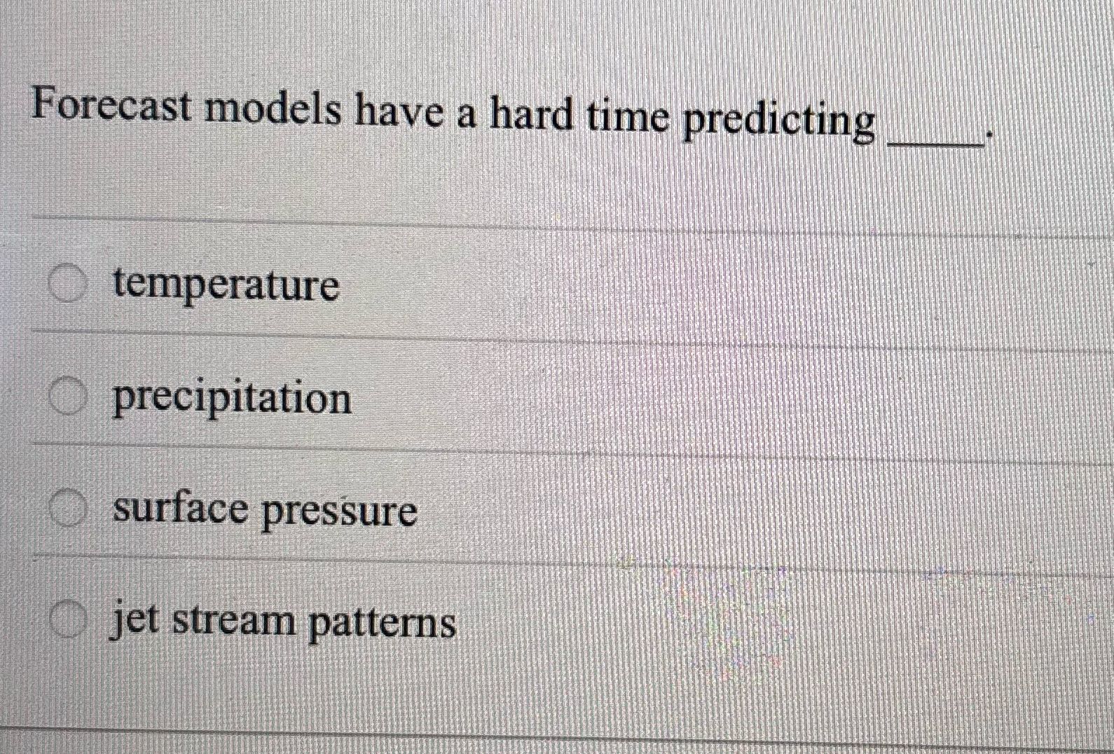 Forecast models have a hard time predicting