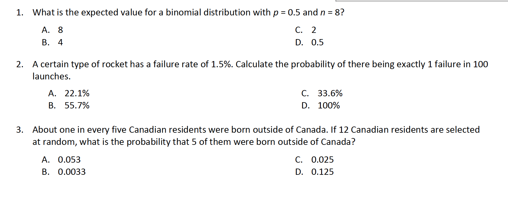 Pls help on all asked. What is the expected value