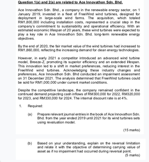 Question 1 ( a ) and 2 ( a ) are related to Ace