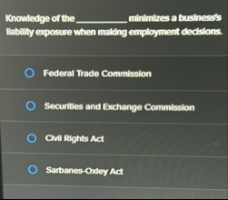 Knowledge of the ? ? ? ? ? ? minimizes a