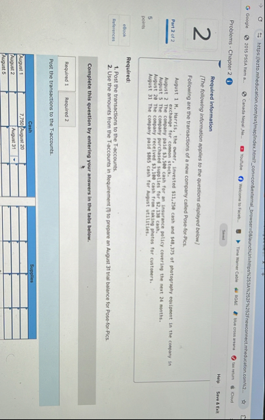 Problems - Chapter 2 ? ? ? ? ? ? Help Save 8 Exit