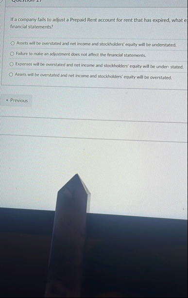 If a company fails to adjust a Prepaid Rent