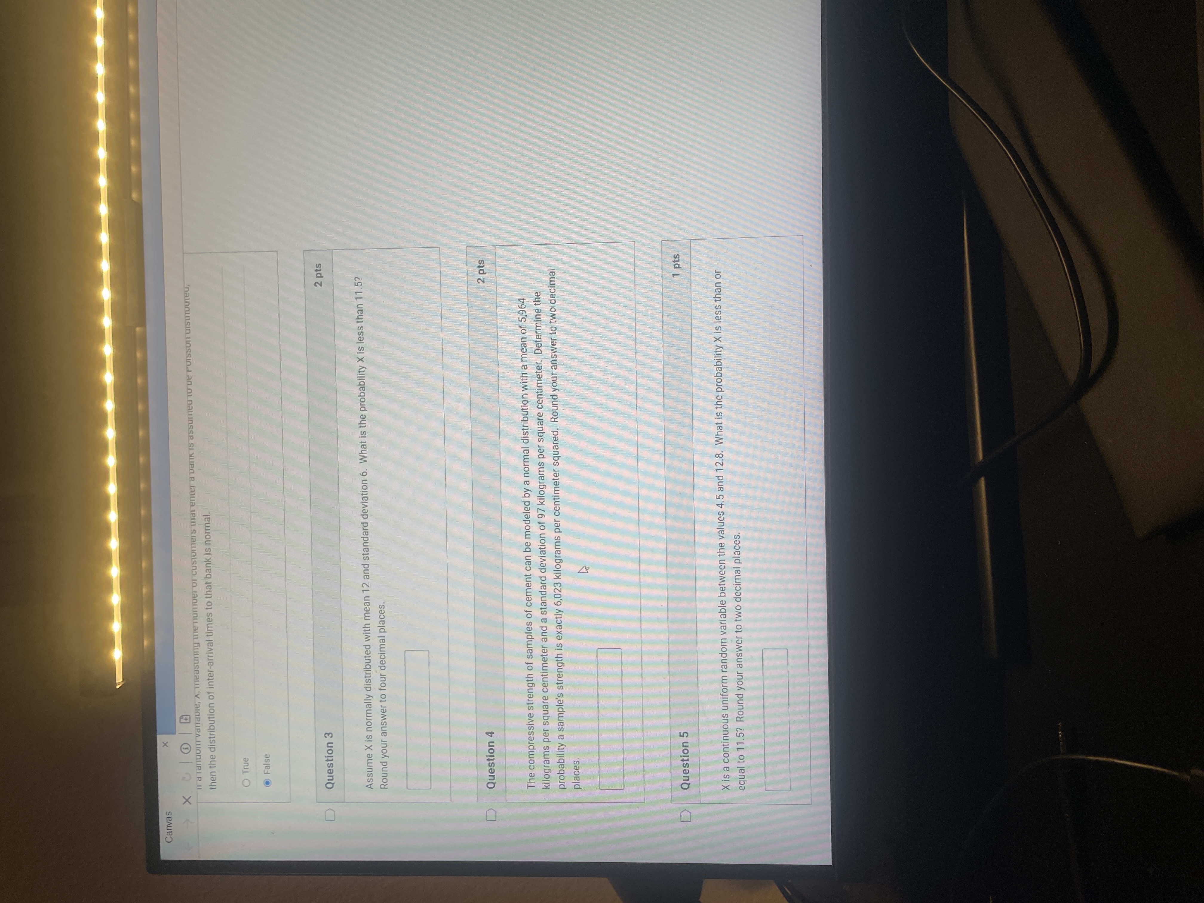 do 3 4 5 Canvas I'd Tanuom vanable, A, measurmy