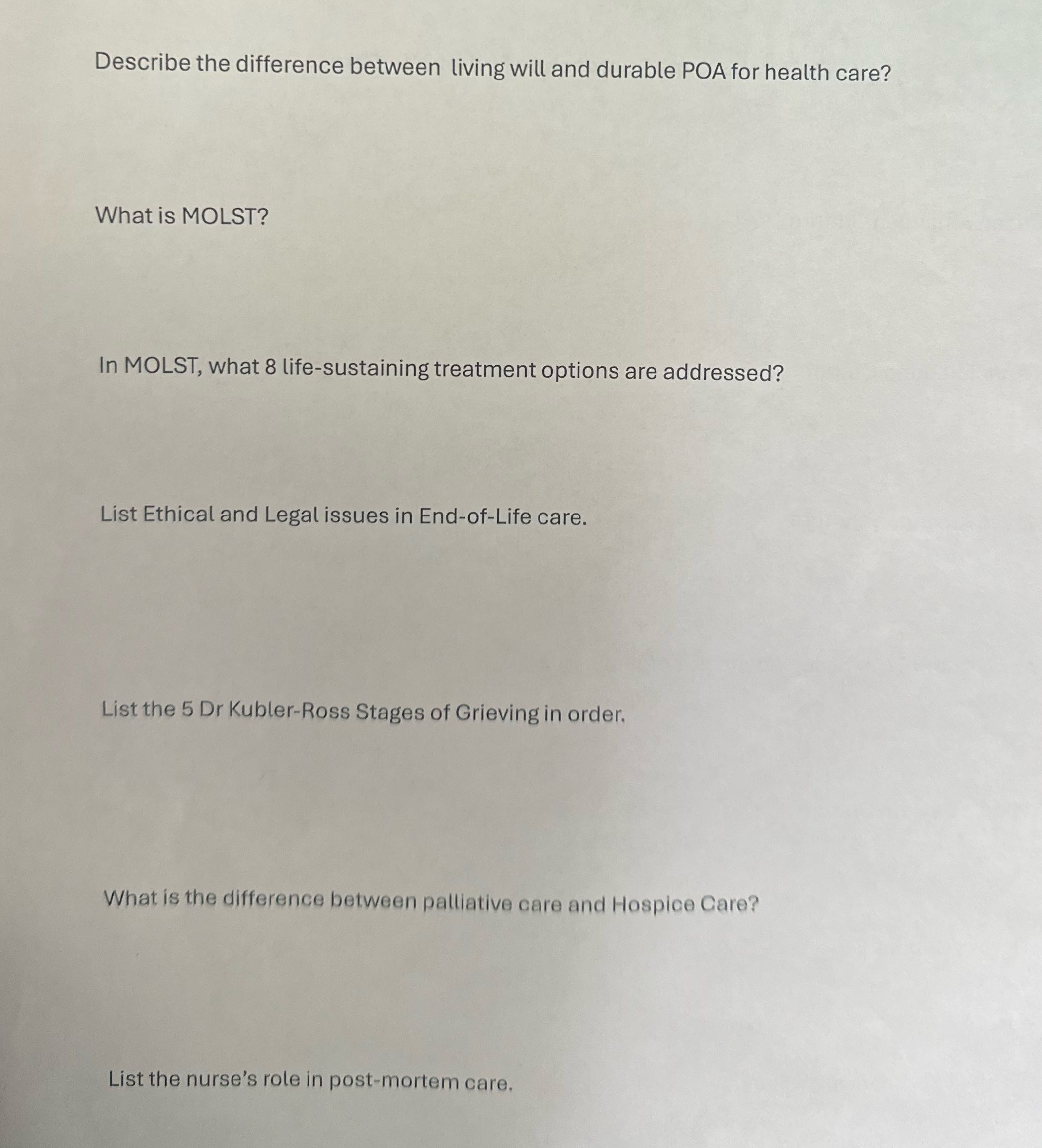 I want answers to this question Describe the