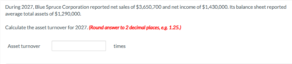 solve During 2027, Blue Spruce Corporation