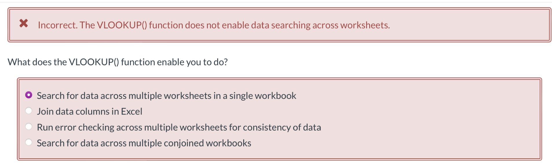 What is the correct answer? % Incorrect. The