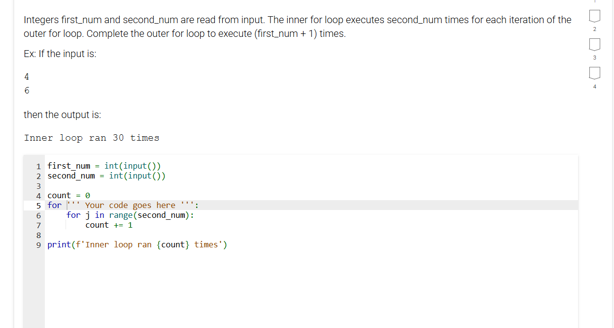 s Integers first_num and second_num are read from