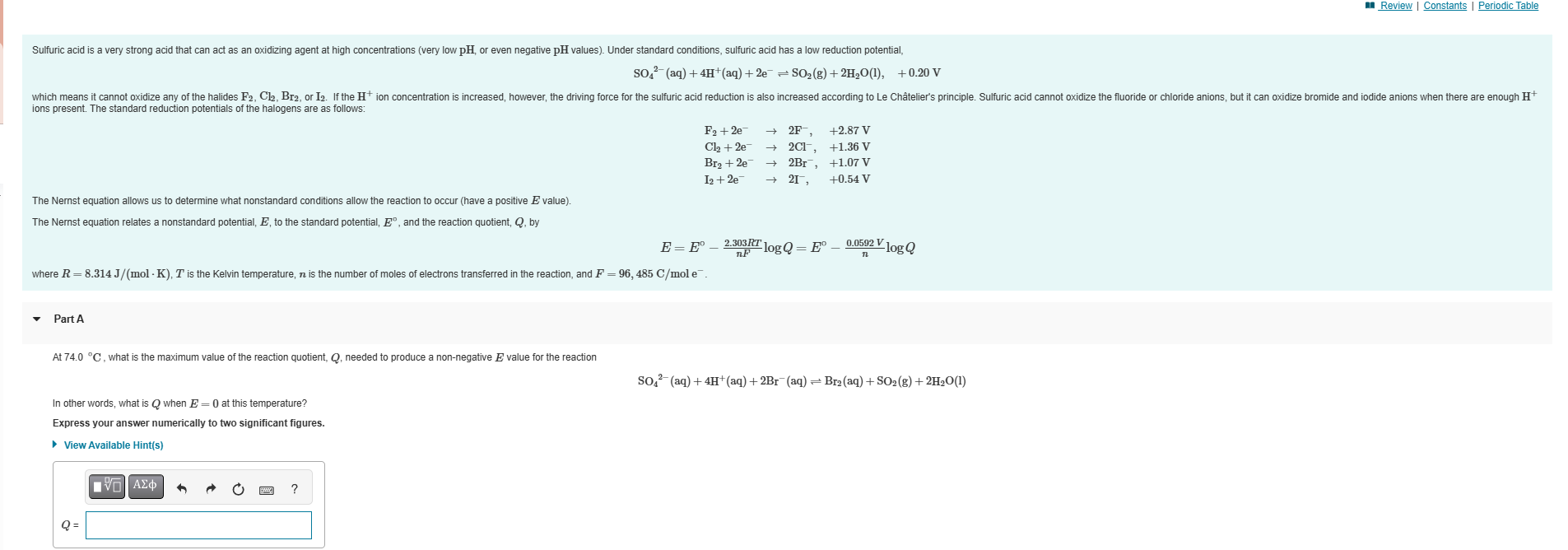 solve Review | Constants | Periodic Table