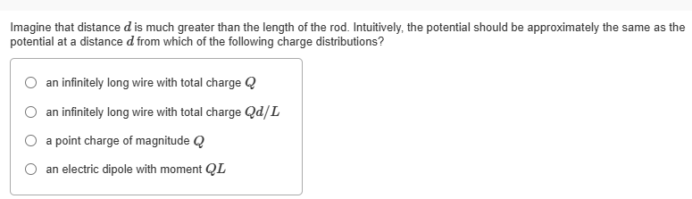 solve Imagine that distance d is much greater