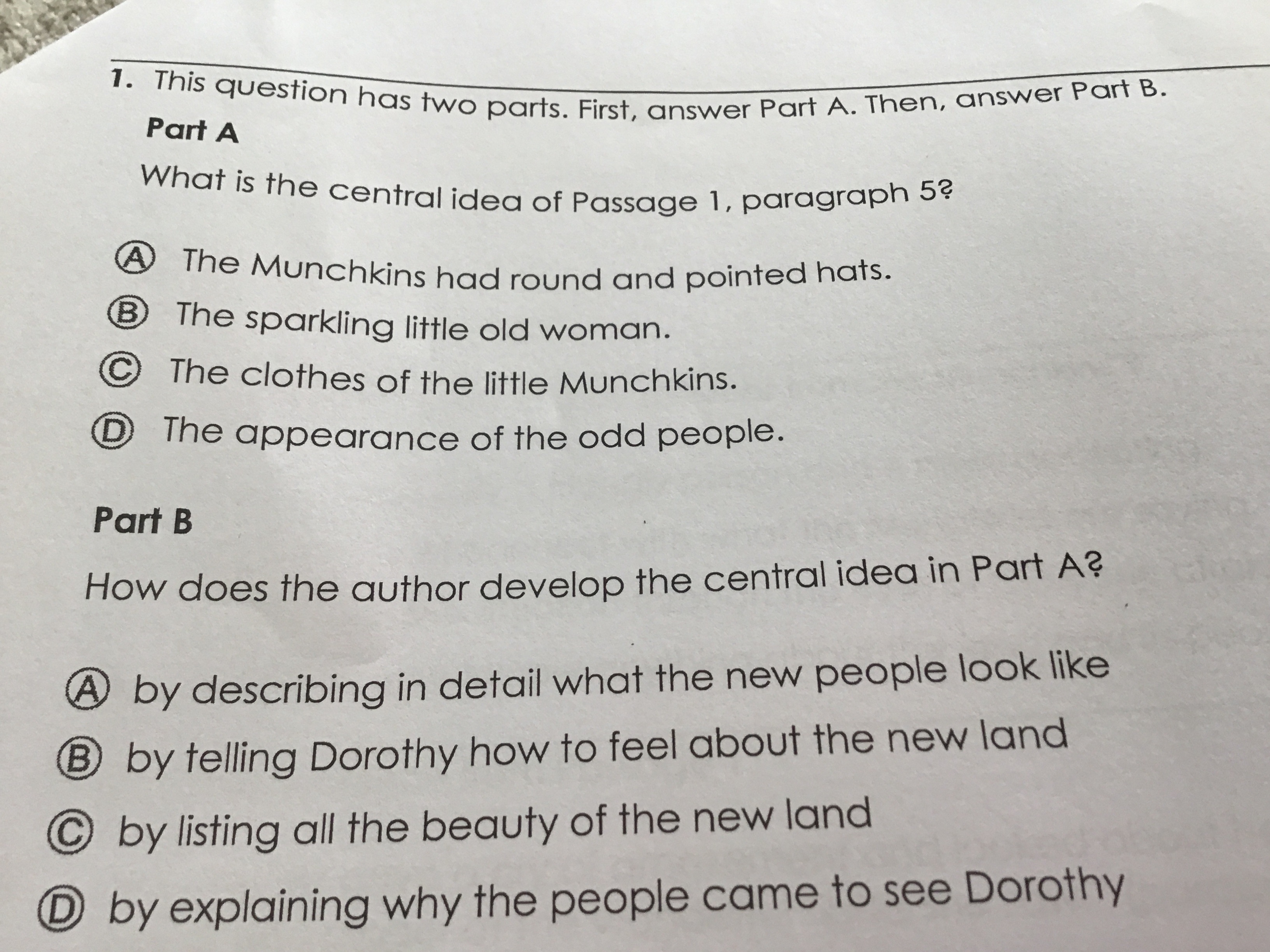 the question 1. This question has two parts.