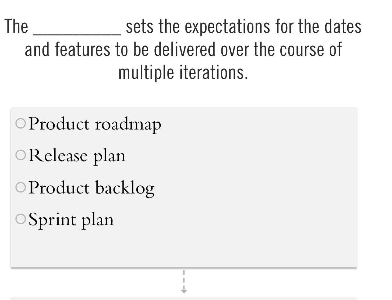 solve this The sets the expectations for the