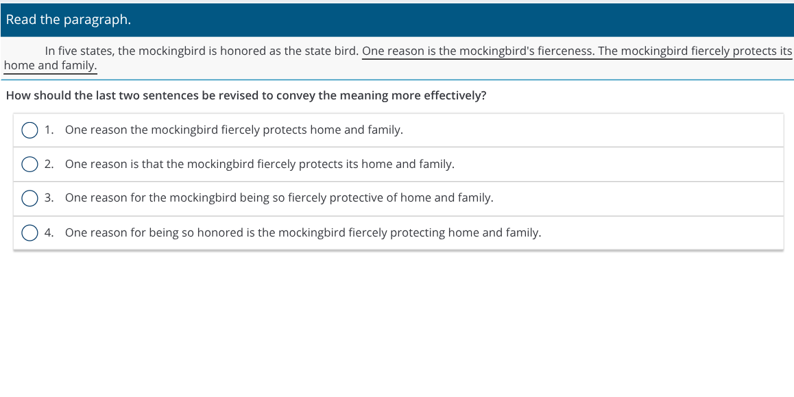 solve Read the paragraph. In five states, the