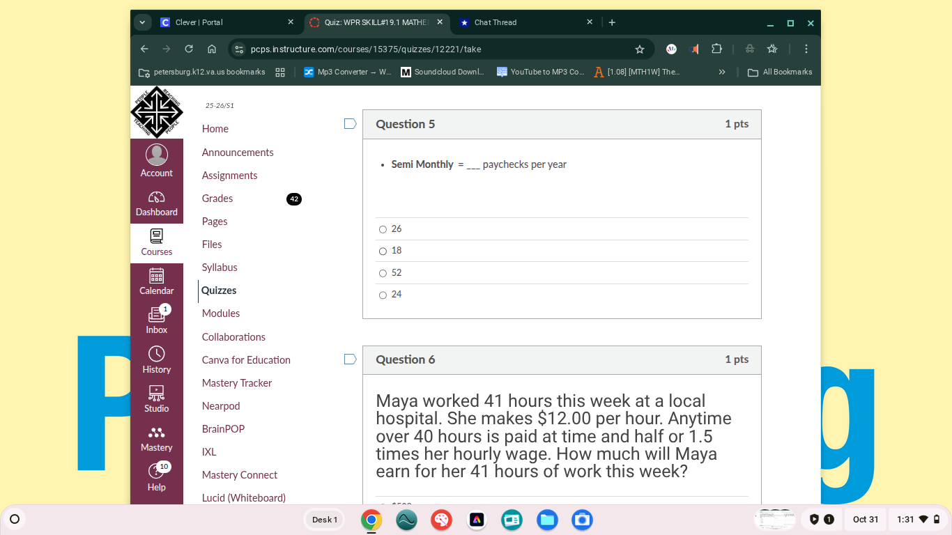 v C Clever | Portal X () Quiz: WPR SKILL#1 9.1