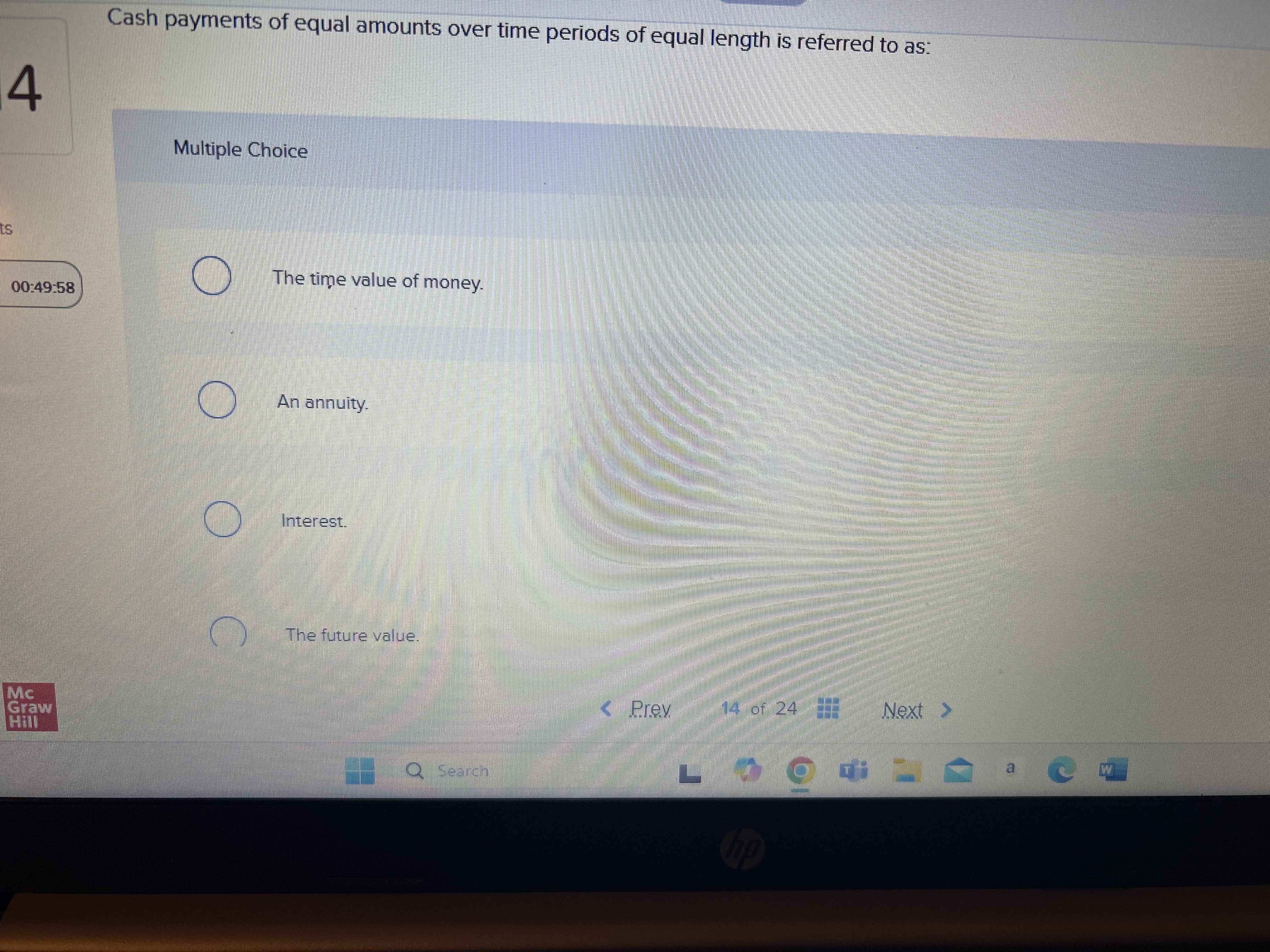 What is the answer to this question? Cash