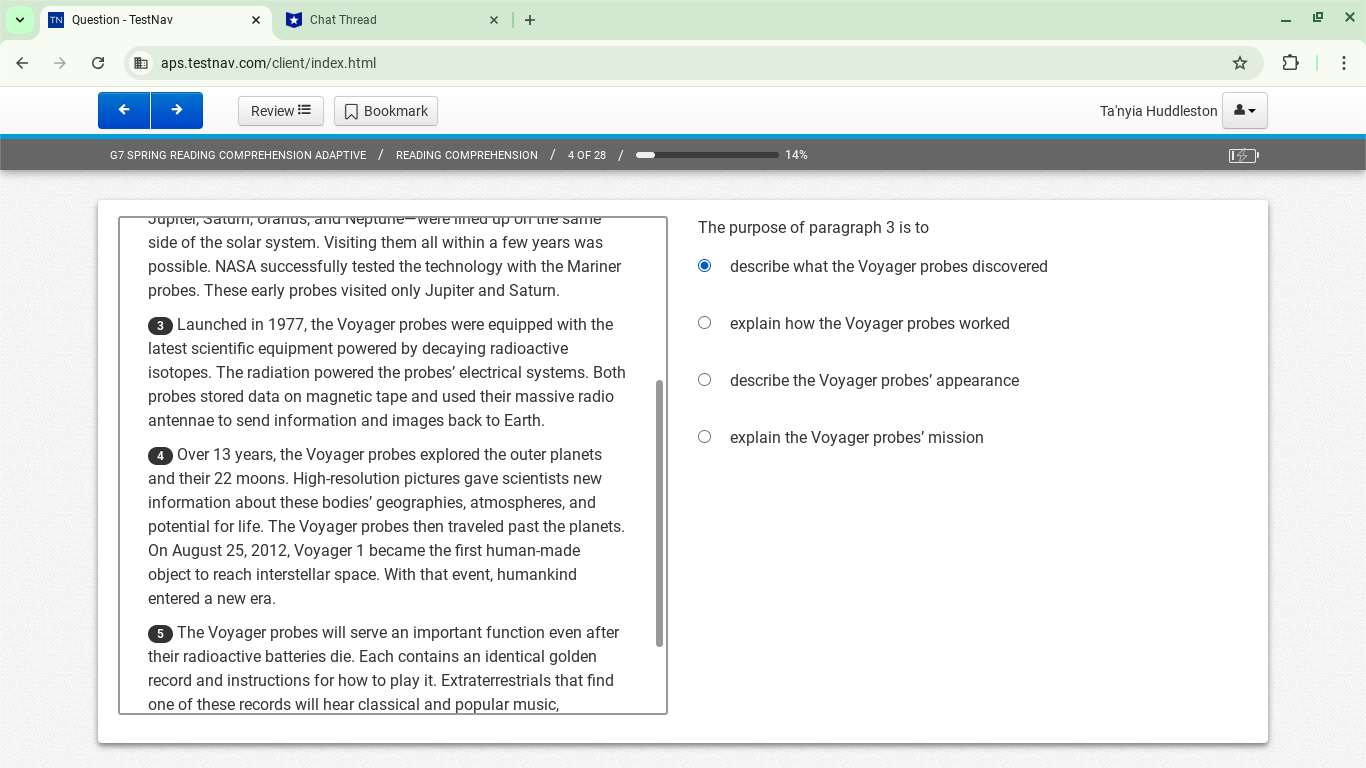 w ~ GB] Question - Testnav x EY Chat Thread x | +