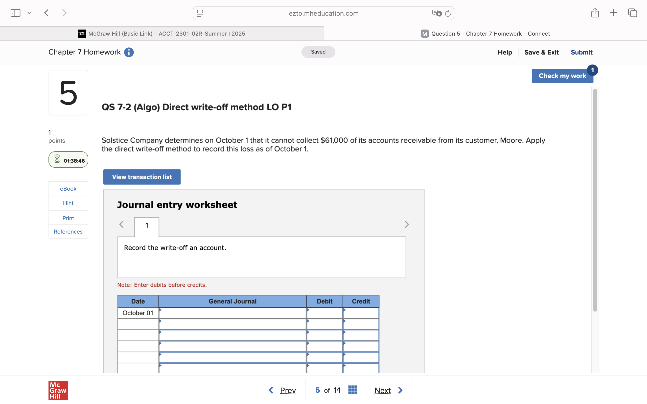 solvew 2 ezto.mheducation.com FO C + D2L McGraw