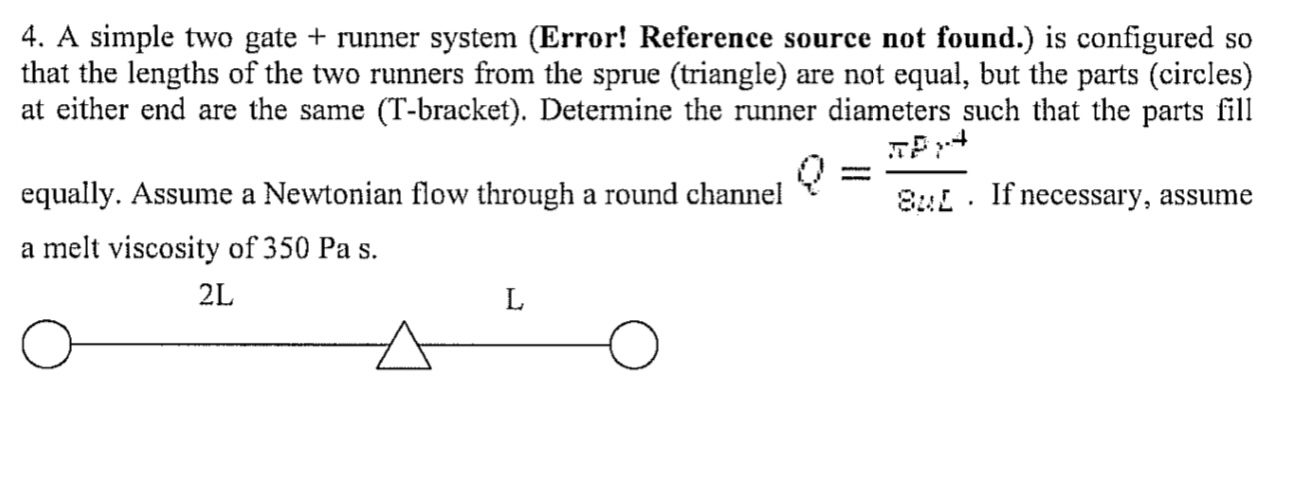 A simple two gate + runner system ( Error !