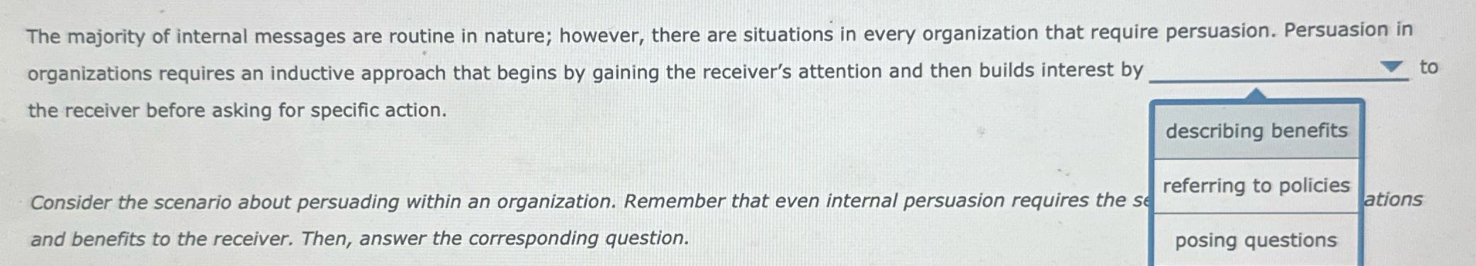 The majority of internal messages are routine in