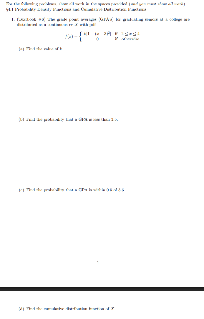 Help solve the problems For the following