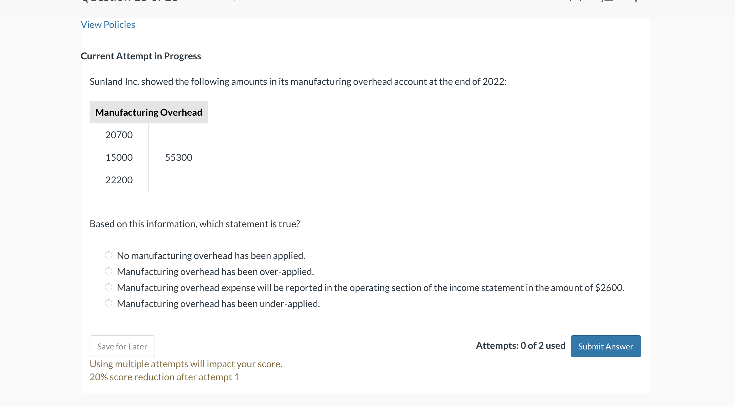 solve View Policies Current Attempt in Progress