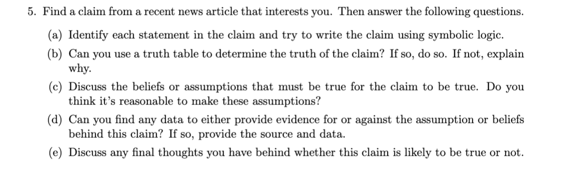 If the exercise has parts (a), (b), (c), etc.,