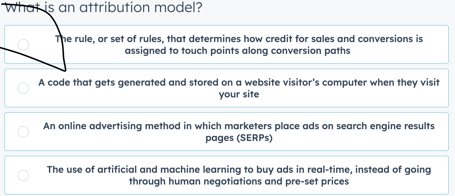 answeer question is an attribution model? e rule,